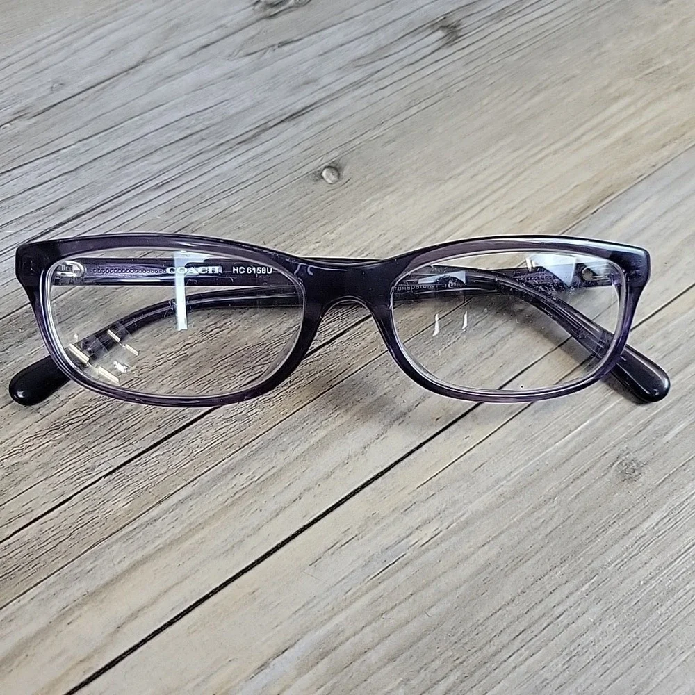 Coach Eyeglasses HC 6158U 5616 Transparent Purple 52 []‎ 16 140